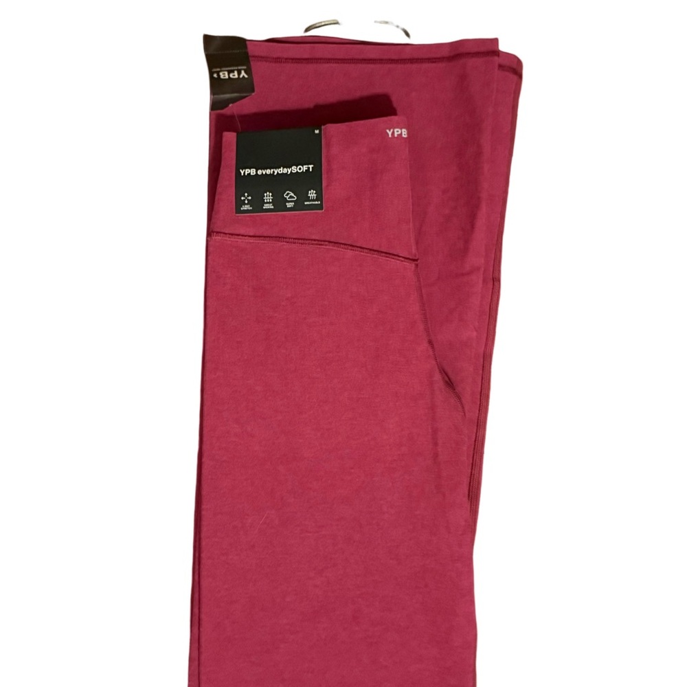 Abercrombie & Fitch Everyday soft flare leggings in deep red